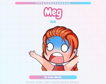 Animated Emote/Alert Run | Meg DBD | Twitch YouTube Discord | Emotes Stream Graphics