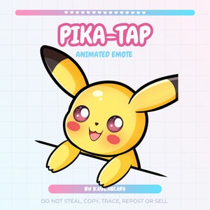 Emote ANIMATA Pika-Tap / Twitch YouTube Discord / Emote Stream Graphics