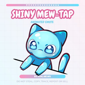 Emote Mew-Tap brillante ANIMATO / Twitch YouTube Discord / Emotes Stream Graphics