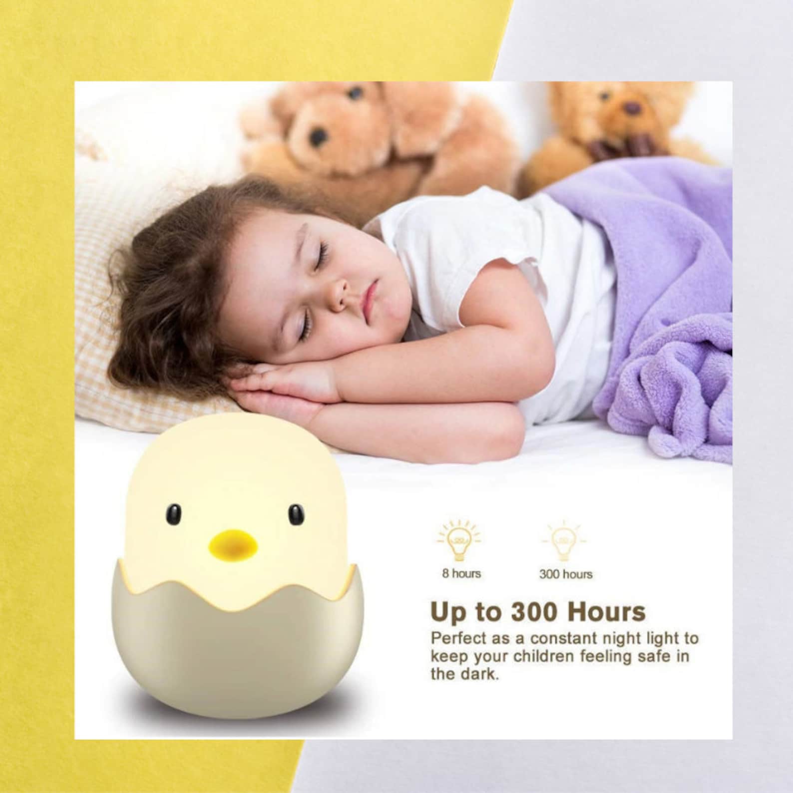 Kids Chick Night Light Soft Silicone Adjustable Baby Night Etsy