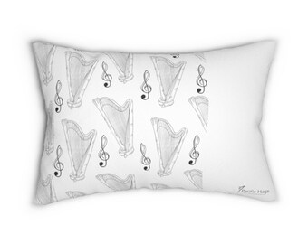 Rectangle Pacific Harps Spun Polyester Lumbar Pillow