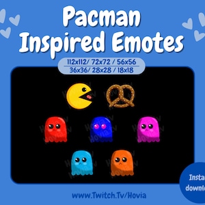 Pacman Inspired Emote Bundle for Twitch, Discord & YouTube | New Shop Summer Sale!