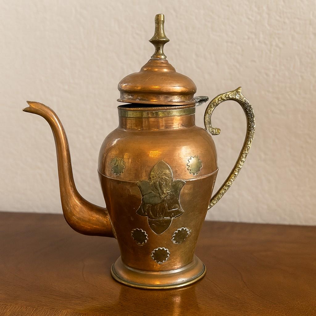 Antique Brass Teapot - Etsy