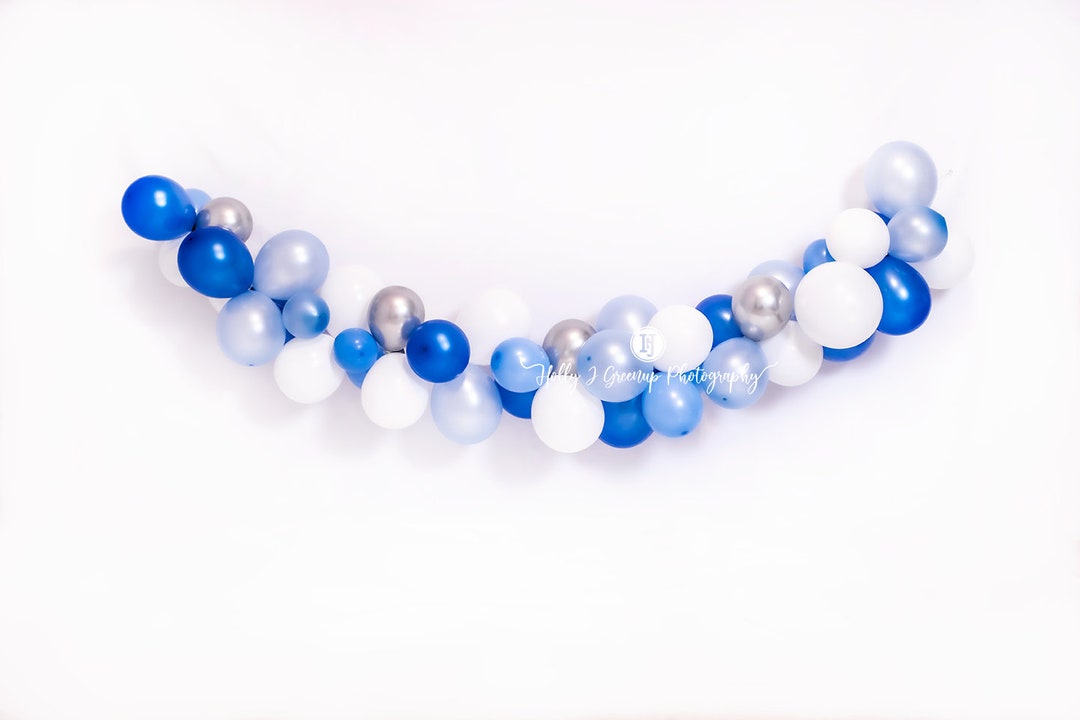 Cake Smash Digital Background: Blue Balloon Arch - Etsy