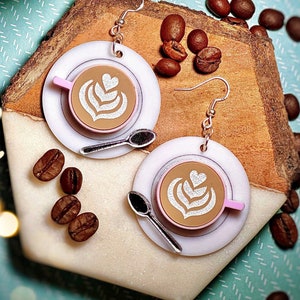 Latte Coffee Earrings