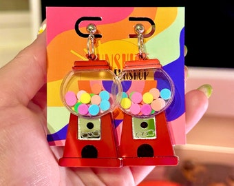 Gumball Machine Shaker Earrings