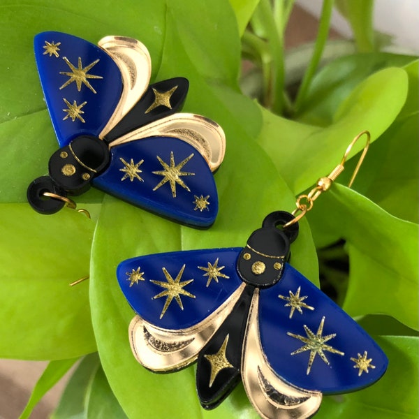 Midnight Moth Earrings