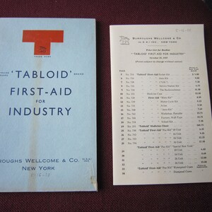 1938 First Aid Catalog - tabloid