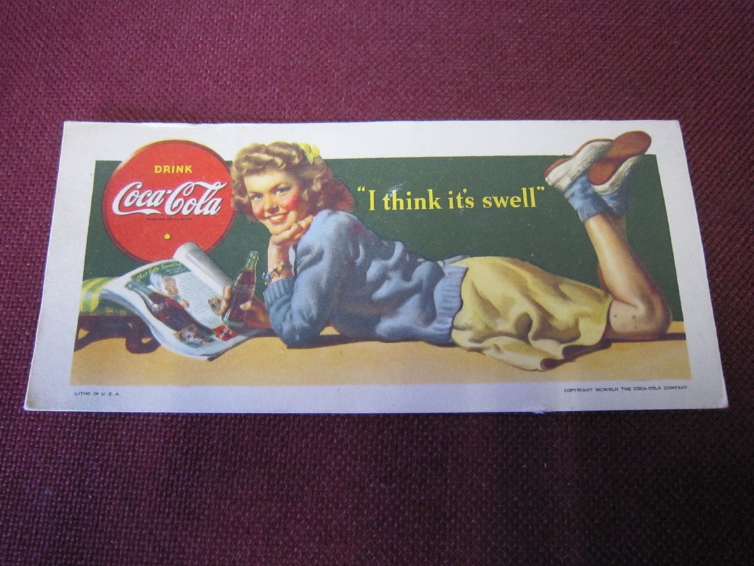 1942 Coca Cola Card - Coke Girl, Litho - Etsy