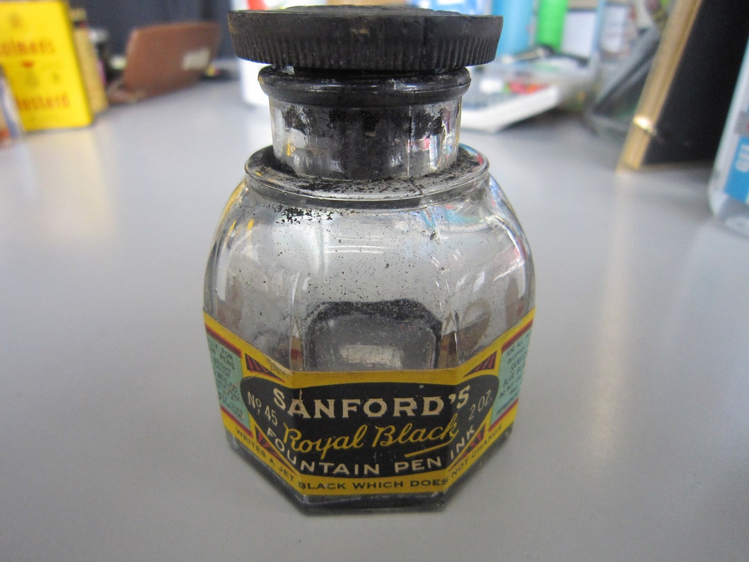Sanford's Fountain Pen Ink Bottle 1930's Etsy