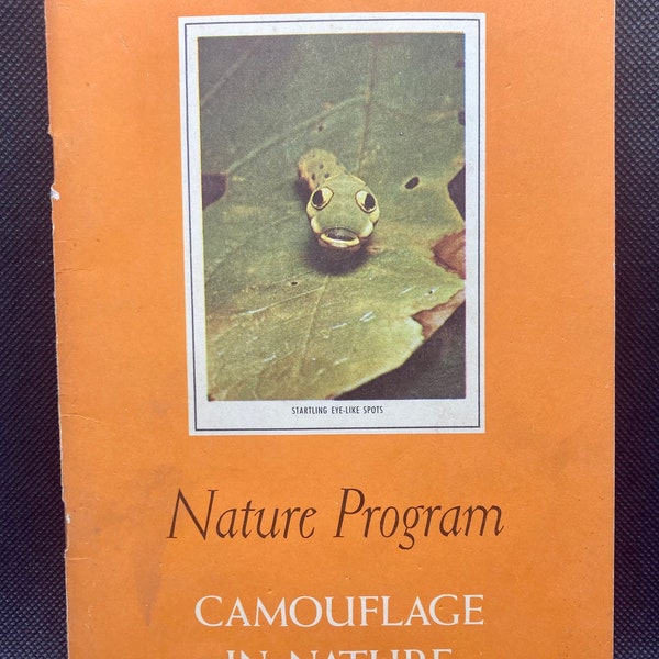 Vintage Nature Sticker Book, National Audubon Society Nature Program, Camouflage In Nature, Paperback, Copyright 1955, Good Condition