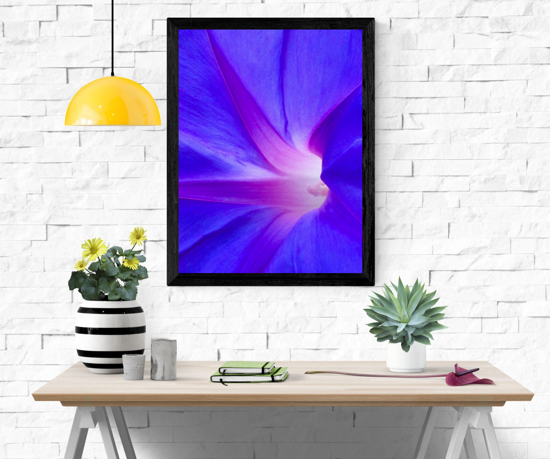 Blue Flower Photography for Wall Decor Etsy