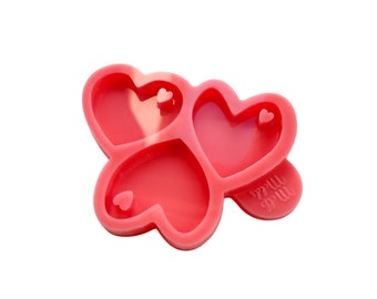 | de moule en silicone Sketchy Hearts Porte-clés Silicone Mold | moule en silicone de haute qualité | Moule en silicone pour l’art de la résine | Moule en silicone mignon coeur