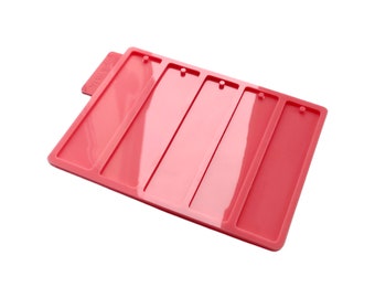 Large 5 signets Silicone Moule 3x13 cm / 1.18x5.11 « | moule en silicone de haute qualité | Moule en silicone pour l’art de la résine | Moule à signets