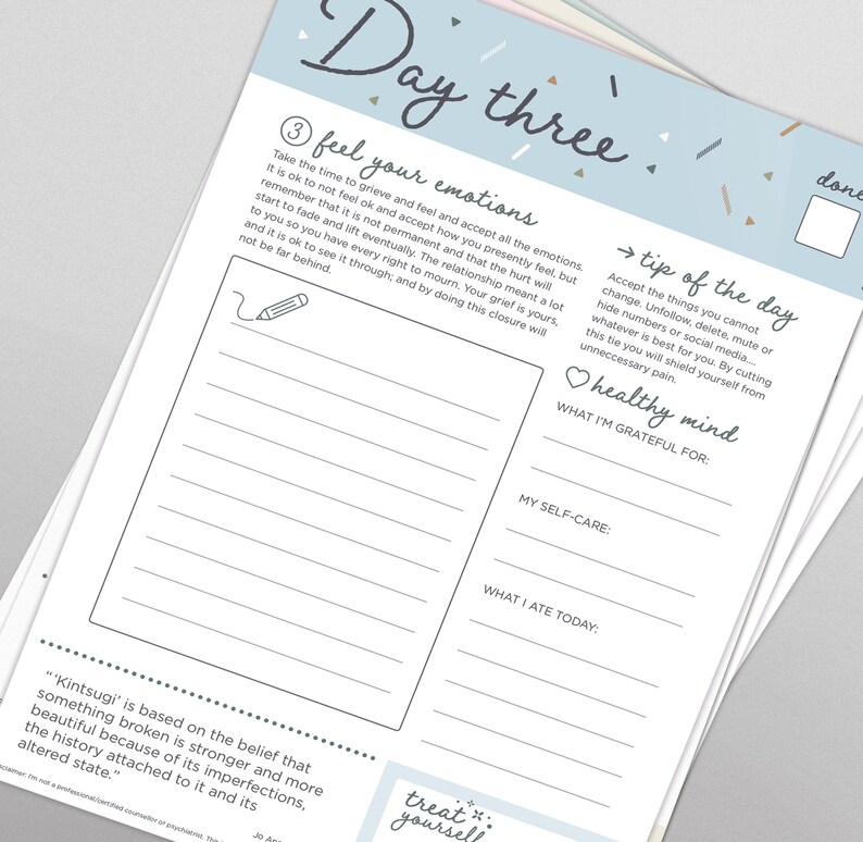 30 Day Breakup Survival Guide A4 print Version and Editable Version Etsy