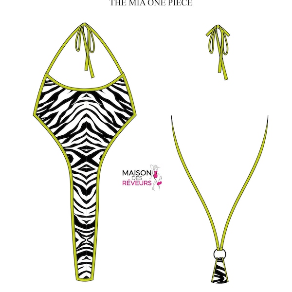 Digital Pdf The Mia One Piece Pattern | plus size dance wear pattern |