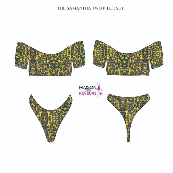 Digital Pdf Samantha Two Piece Set pattern stripper wear pattern plus size pattern dance wear pattern plus size dance wear pattern