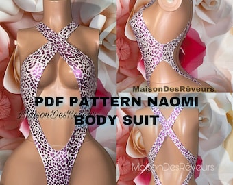 pdf digital pattern only bodysuit pattern Exotic wear pattern plus size pattern dance wear rave wear sexy