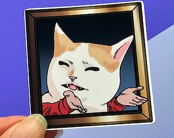 Meme Cat Mate Vinilo Pegatina / Regalos para fanáticos de los gatos, gatos divertidos, pegatinas.