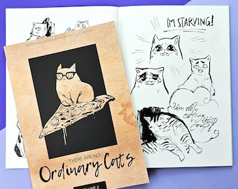 Artbook | There Are No Ordinary Cats Volume 2, Art Collection, Sketch Artbook, Fantasy Art, Fantasy Cats, Cat Knights, D&D