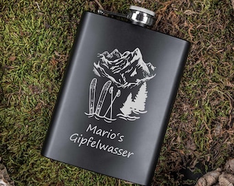 Edelstahl Flachmann mit Gravur personalisiert