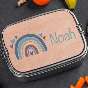 Brotdose personalisiert bunt • Brotdose Kinder personalisiert • Schulanfang Geschenk • Brotdose • Brotdose Edelstahl • Lunchbox