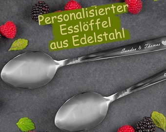 Personalized stainless steel spoon with engraving of your choice