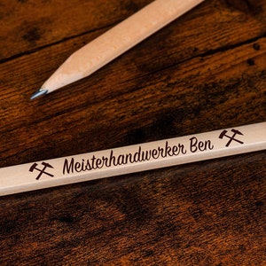 Carpenter's pencil personalized with laser engraving - Perfect men's gift