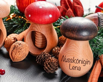 Nussknacker im Pilz-Design personalisierbar