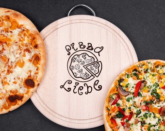 Personalized wooden pizza plate