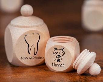 Milk tooth box personalized with name