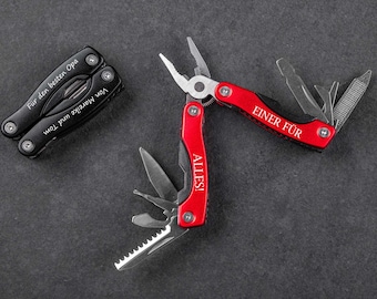 Stainless steel multitool personalized with name