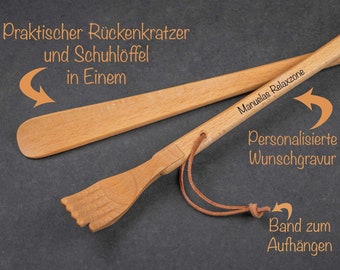 Rückenkratzer und Schuhlöffel in Einem personalisiert