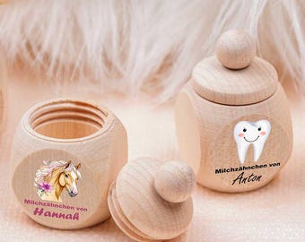 Milchzahndose personalisiert mit Namen • Zahndose personalisiert • Personalisierte Milchzahndose • Eischulungsgeschenk • Junge Mädchen