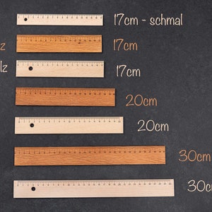 Wooden ruler with personalized engraving image 2