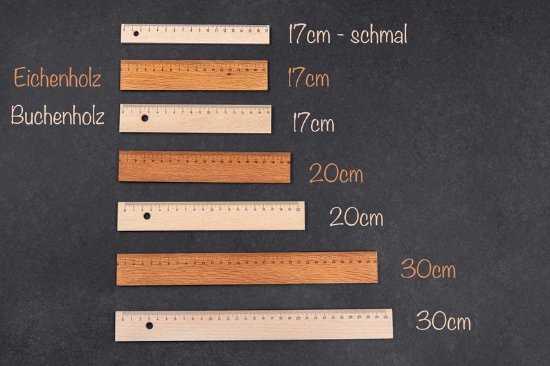Wooden ruler with personalized engraving image 2