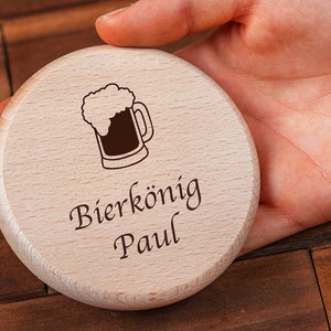 Bierglasdeckel mit personalisierter Laser-Gravur Bild 1