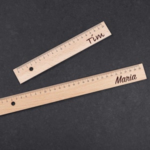 Wooden ruler with personalized engraving image 4