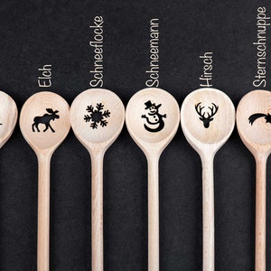 Wooden spoon personalized with a heart image 5