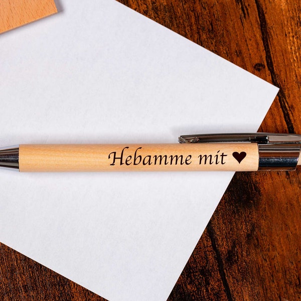Holz-Kugelschreiber mit Namen personalisierbar