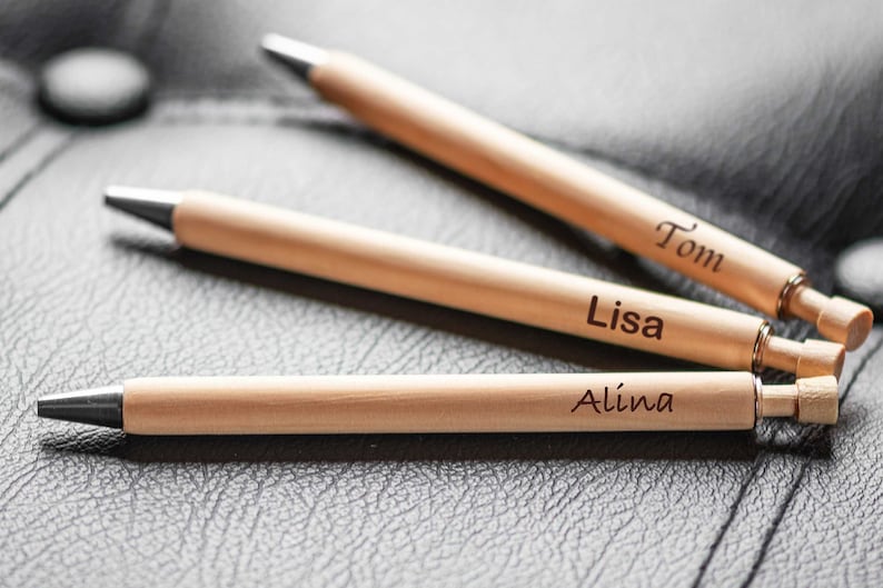 Personalized ballpoint pen with individual engraving image 1