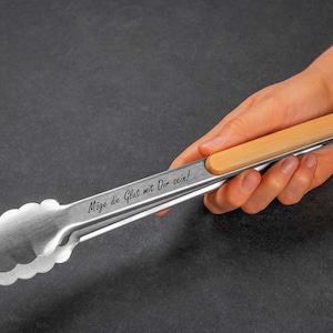 Personalized stainless steel grill tongs image 4