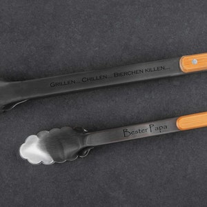 Personalized stainless steel grill tongs image 6
