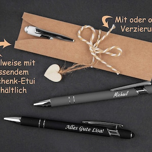 Personalisierter Metall-Kugelschreiber mit Gravur und Geschenkverpackung Bild 1