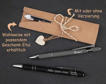 Personalized metal ballpoint pen with engraving and gift packaging