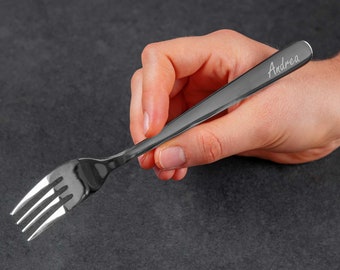 Fork with personalized laser engraving