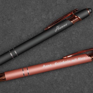 Personalized metal ballpoint pen in rose gold image 6