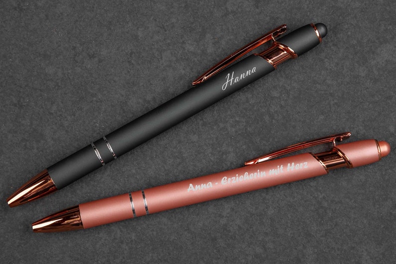 Personalized metal ballpoint pen in rose gold image 6