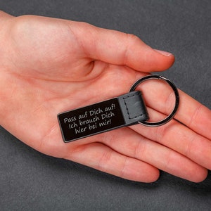 Black chrome plated keychain with engraving image 5