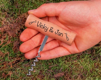 Personalized wooden corkscrew